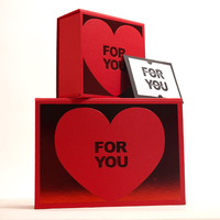 Longfa Magnetische Rigidboard Folie Lichtgevende Cadeau Vouwdoos Set Shanxi Oorsprong Aangepaste Logo Valentijnsdag Huwelijksjubileum Aandenken