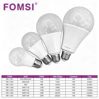 FOMSI A60 DOB LED Ampoule 7W 9W 12W 15W 18W E27 Globe Ampoule AC 100-265V Spectre complet Usine Ampoules en gros