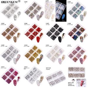 <span class=keywords><strong>Strass</strong></span> pour ongles de différentes couleurs, à fond plat, multi-tailles, pierres précieuses pour <span class=keywords><strong>nail</strong></span> <span class=keywords><strong>art</strong></span>, décoration 3D, cristaux pour ongles - Product Image 2