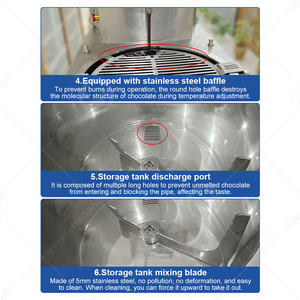Okyanus ticari 20kg 25kg masa üstü çikolata eriyik Pot çikolata Temper makinesi üreticileri - Product Image 4