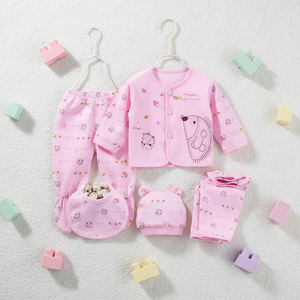 Vendita Diretta Dalla Fabbrica Set Regalo <span class=keywords><strong>Neonato</strong></span> Comodo in 100% Cotone, Completo di Intimo e Vestiti per Bebè da Cinque Pezzi - Product Image 1