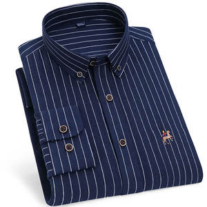 Per B2B colletto con bottone in cotone elastan polsini con colletto fuso dietro giogo freccette dietro orlo curvo da uomo elasticizzato camicia di lusso aziendale - Product Image 4