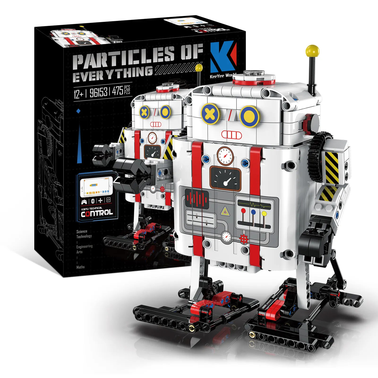 Newly Release STEAM STEM Toy Programming Cute Robot Intelligent Robot App Control 475pcs Legoing Compatible Building Block Set