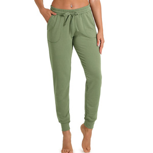 Pantalones deportivos transpirables para mujer, con bolsillos laterales, para hacer ejercicio al aire libre, pantalones de chándal de algodón para gimnasio y fitness, en venta en línea. - Product Image 2