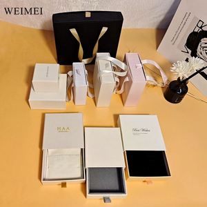 Boîtes à bijoux en carton avec logo personnalisé avec tiroir coulissant Emballage élégant et pratique avec insert Prix d'usine - Product Image 2
