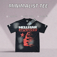 T-shirt décontracté minimaliste uni avec logo imprimé, unisexe, 240 grammes, 100% coton peigné, écologique, coupe ample à épaules tombantes