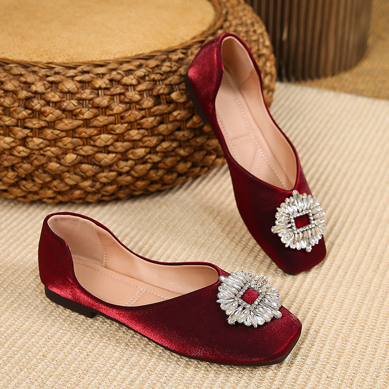 Flat Single Shoes 35-43 Large Size Soft Sole Women Sandals Shoes 2023 Casual Bean Shoes