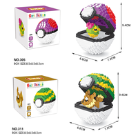 Meilleures ventes 2026 : 20 boules Pokémon différentes en briques nano plastiques, blocs de construction micro emboîtables, blocs de construction 3D pour enfants