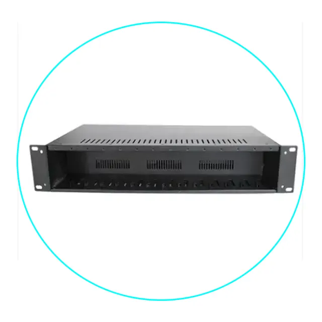 Tanghu 2U 14 Port Media Converter Chassis Rack mit Dual Power Stand Alone MC