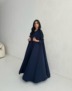 Ropa Islámica OEM, Nuevo Diseño de Moda, Traje de Dos Piezas de Color Sólido para Mujer, Estilo Turco - Product Image 1