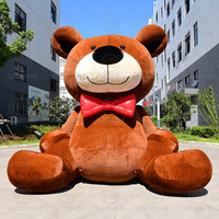 Ours en peluche gonflable brun Décoration de Noël en plein air Ours en peluche gonflable géant Mascotte de dessin animé Modèle à vendre