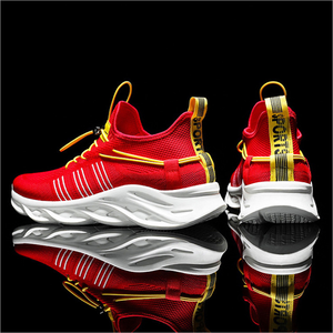 Chaussures de sport tendance pour hommes, baskets décontractées à semelle épaisse, vente en gros, acceptation des services OEM ODM, tissu tissé respirant - Product Image 3