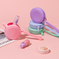 Nouvel Arrivage : Mini Trousse de Rangement en Silicone pour Rouge à Lèvres et Parfum, Organisateur de Maquillage de Voyage Macaron, Fermeture Éclair, Étanche, Pochette Personnalisable