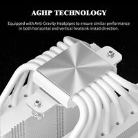 Thermalrlght Royal Pretor 130 Ultra blanco CPU ventilador enfriador 7 tubos de calor procesador PC ventiladores de enfriamiento