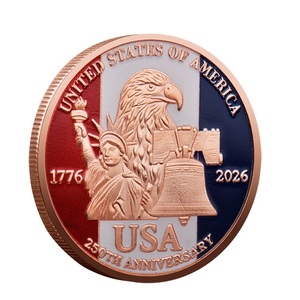 Koin Peringatan Ulang Tahun Kemerdekaan Amerika ke-250, Stock 1776-2026, Berlapis Besi, Lambang Elang Patung Liberty - Product Image 4