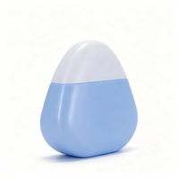 Flacon de crème solaire format voyage 50 ml 1,69 oz, flacon en plastique PE triangulaire plat à presser, emballage de crème solaire pour crème pour les mains LC872