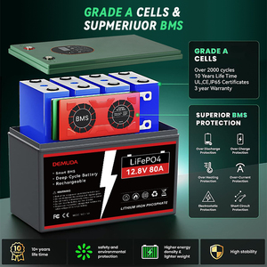 Batería Inteligente Solar LifePo4 de 12v 100ah 150ah 200ah 300ah, Batería Recargable de Ciclo Profundo de Litio Hierro Fosfato con <span class=keywords><strong>BMS</strong></span> 4S 100A - Product Image 3