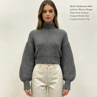 Pull en maille plate à manches longues pour femme Mandy, personnalisable OEM & ODM, pull gris de haute qualité, vente en gros, vêtements semi-cardigan
