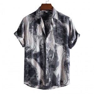 Chemise d'été pour <span class=keywords><strong>homme</strong></span>, personnalisez votre design, logo imprimé, chemise hawaïenne de plage, chemise à manches courtes pour <span class=keywords><strong>homme</strong></span>, chemise bohème - Product Image 3