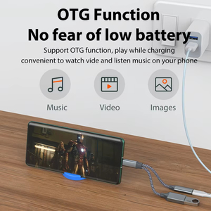 <span class=keywords><strong>2</strong></span> in 1 USB C OTG cavo adattatore tipo C a USB3.1 PD 10W porta caricatore veloce con USB femmina adattatore Splitter per Samsung Xiaomi - Product Image 3