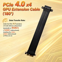 Câble Riser PCIe 4.0 X4 16 Go/s pour montage vertical de carte graphique, idéal pour boîtiers PC ITX compacts et configurations personnalisées