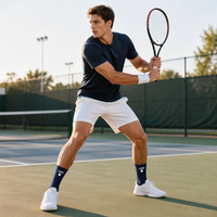 Chaussettes de tennis Elite pour hommes - Technologie antidérapante de compression de la voûte plantaire