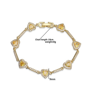 Bracciali di Lusso con Zirconi a Forma di Cuore per Donne, Gioielli di Alta Gamma - Product Image 3