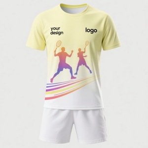 Unisex Summer Sports Gym Running Set Men's Breathable Short Sleeve T-Shirts and Shorts Round Neck Workout 2-Piece Set - Product Image 5