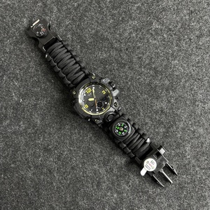 Montre de survie pour homme, double affichage analogique-numérique, montre tactique multifonctionnelle, ensemble de cinq pièces, coffret cadeau - Product Image 3