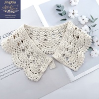 Col en crochet de coton fait main, appliques détachables, col ajouré pour femmes, enfants, robe, chemise, accessoires vestimentaires
