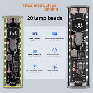 Pd45W Détachable 8 Cellules 18650 Batterie Power Bank Case Source de Lumière LED Notebook Kit d'Alimentation Mobile Options de Charge Solaire - Product Image 5