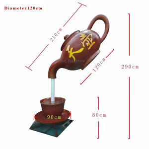 Arte Público Exterior Personalizado <span class=keywords><strong>de</strong></span> Gran Tamaño, Artesanías <span class=keywords><strong>de</strong></span> Metal <span class=keywords><strong>de</strong></span> Acero Inoxidable, Teteras Gigantes, Fuentes Fluidas, Esculturas, Decoraciones <span class=keywords><strong>de</strong></span> Jardín - Product Image 6