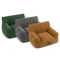 Canapé-lit matelassé de luxe pour animaux de compagnie, lit pour chien ou chat, simple ou double place, mobilier haut de gamme pour animaux, fabricant OEM ODM
