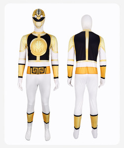Costume da Cosplay <span class=keywords><strong>Power</strong></span> <span class=keywords><strong>Rangers</strong></span> per Halloween, Tuta ad Alta Elasticità Resistente allo Stiramento in Tessuto Milk Silk - Product Image 6