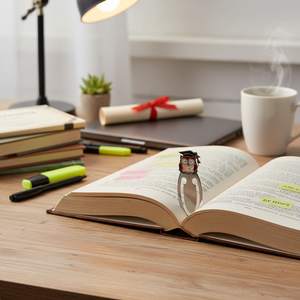 Marcador de Libros con Diseño de Búho de Graduación, 22x60 mm, Elegante Resaltador para Estudiantes y Amantes de la Lectura - Product Image 3
