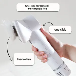 LED Display Integrated Blow-Comb Self-Cleaning Pet Steam Brush for Dog and Cat Grooming Pet Hair Comb