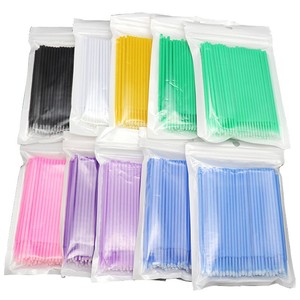 Brosse à cils individuelle colorée professionnelle jetable pour extensions de cils, outil de maquillage pour retirer les cotons-tiges - Product Image 1