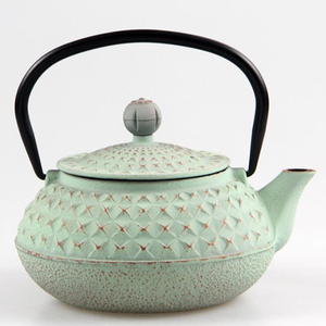 Théière en <span class=keywords><strong>fonte</strong></span> vintage bleu or, prix d'usine exquis, théière à eau bouillante - Product Image 3