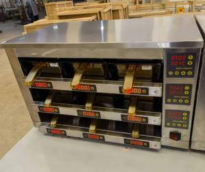 Kabinet Pemanas Daging Burger/Patty Listrik 6 Tray, Mesin Penghangat Sayuran dan Steak yang Sudah Dimasak, Kontrol Suhu dan Waktu Digital - Product Image 4