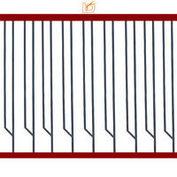 Nouveau style pas cher : Balustre en fer forgé noir de 1/2 po, de forme Aalto, rectangulaire et carré, pour rampe d'escalier intérieure
