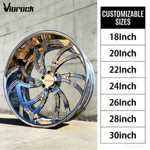 Jantes de camion forgées en alliage d'aluminium Viorock personnalisées 24x12 24x14 26x14 26x16 20x12 20x14 pouces 6x135 adaptées aux <span class=keywords><strong>PLAGUE</strong></span> DR GMC DENI - Product Image 6