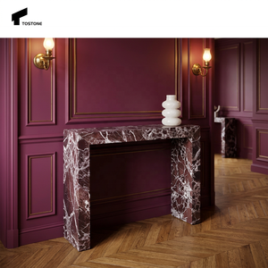 Tostone Italy Rosso Levanto Red Natural Marble <strong>Console</strong> <strong>Table</strong> <strong>for</strong> Home Living Room Hall Hotel Villa Interiors Decoration - Product Image 2