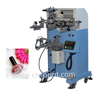 Máquina de impresión de pantalla plana industrial para botellas, mesa ajustable de bolsas de papel de juguetes, alineación precisa