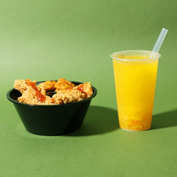 Gobelet à emporter en PP, plateau à collation jetable en plastique, plateau à salade et fruits, gobelet partagé avec supports pour bols à collation