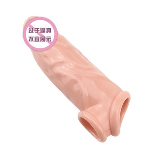 Juego de condones de cristal transparente para hombres con dientes de lobo suave Bloqueo de pene Anillo de <span class=keywords><strong>esperma</strong></span> Consolador Manga del pene - Product Image 4