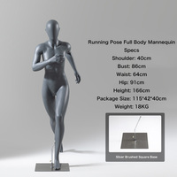 Bekleidungsgeschäft Sport-Laufmannequin Ganzkörper-Schaufensterpuppe Weiblich Männlich