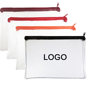 Trousse à crayons en PVC avec logo personnalisé taille A5 et fermeture à glissière - Product Image 1