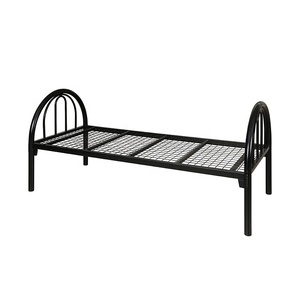 Kim Loại Giường Đơn Giá Rẻ Khách Sạn Hiện Đại Nhân Viên Giường Thép Giường Màu Đen Khung Giường Thép Dày Sắt Giường Cho Công Nhân Xây Dựng Công Trường - Product Image 3