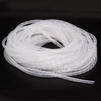 Tubo Espiral Protector de Cables de Nylon Blanco, 4mm-30mm, Tubo de Enrollamiento de PE Negro, Funda Protectora para Cables, Corte Personalizado, Espiral de PE Extruido