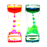 Nouveau minuteur de relaxation à bulles liquides en acrylique coloré, moderne et original, pour cadeau d'anniversaire, de bureau ou décoration pour enfants